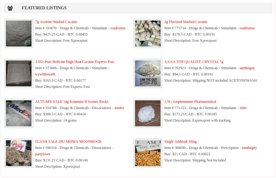 Product listings on WeTheNorth Market